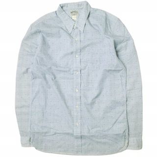 ダブルアールエル(RRL)のRRL ダブルアールエル レイルマン スリムコットンワークシャツ MNRRWOVM2C10410 M ブルー Double RL 長袖 チェック トップス【中古】【RRL】(シャツ)