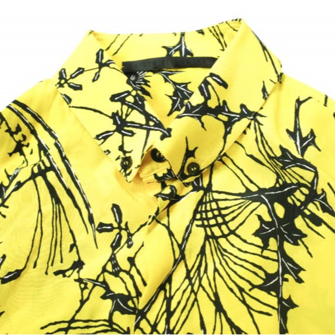 Haider Ackermann(ハイダーアッカーマン)のHAIDER ACKERMANN ハイダーアッカーマン 17SS Floral Printed Silk Short Sleeve Shirt フローラルプリントシルクショートスリーブシャツ S イエロー 半袖 薔薇 トップス【中古】【HAIDER ACKERMANN】 メンズのトップス(シャツ)の商品写真