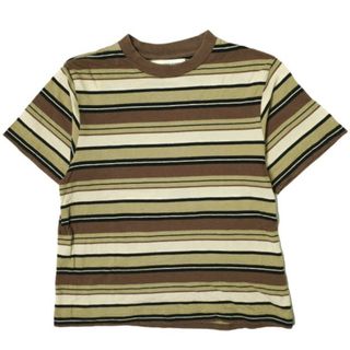 ビームスボーイ(BEAMS BOY)のBEAMS BOY ビームスボーイ 21SS マルチボーダークルーネックショートスリーブTシャツ 13-04-0868-454 ONE SIZE ブラウン 半袖 トップス【中古】【BEAMS BOY】(Tシャツ(半袖/袖なし))