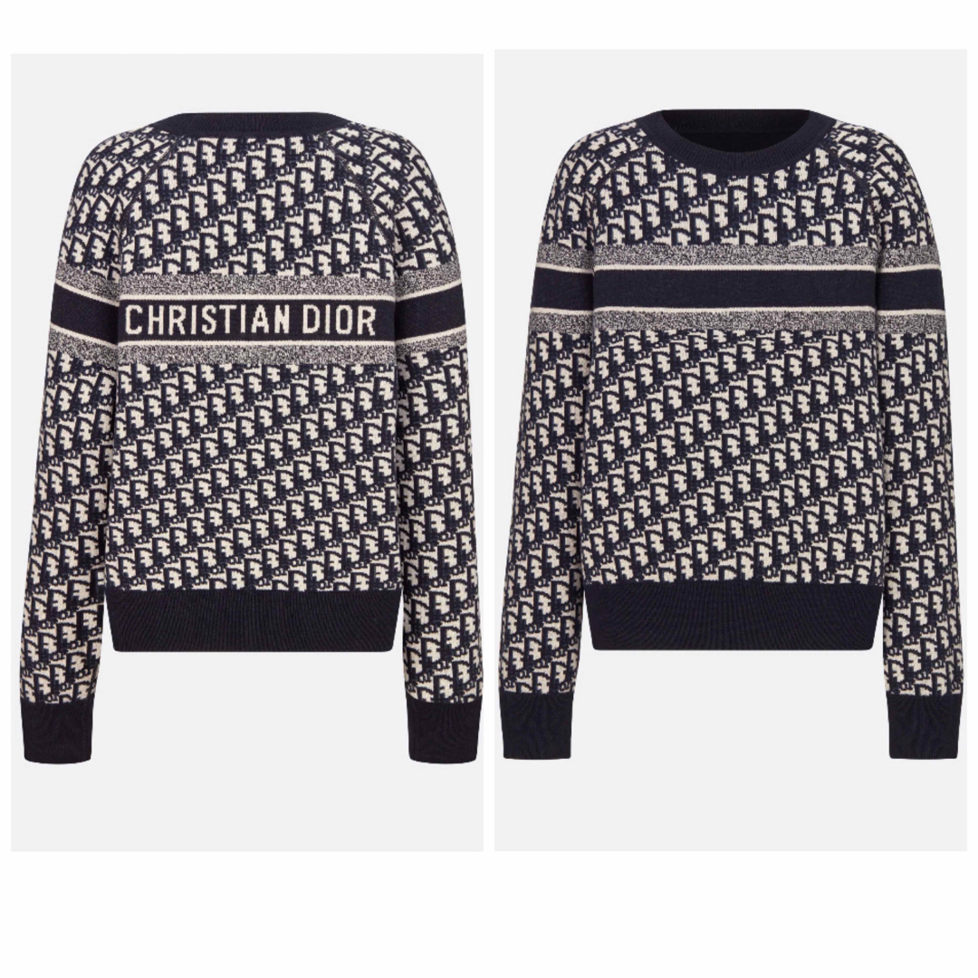 Christian Dior(クリスチャンディオール)のChristian dior リバーシブル ラウンドネック セーター レディースのトップス(ニット/セーター)の商品写真