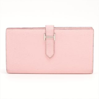 エルメス(Hermes)のエルメス ベアンスフレ シェブルミゾル  ピンク レディース 長財布(財布)