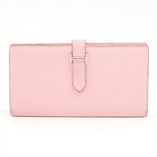 エルメス(Hermes)のエルメス ベアンスフレ シェブルミゾル  ピンク レディース 長財布(財布)