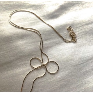 ロキエ(Lochie)の୨୧ Vintage rétro gold ribbon Necklace(ネックレス)