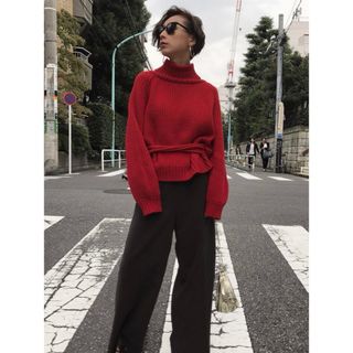 アメリヴィンテージ(Ameri VINTAGE)の【値下げしました】ameri vintage BACK TUCK KNIT(ニット/セーター)