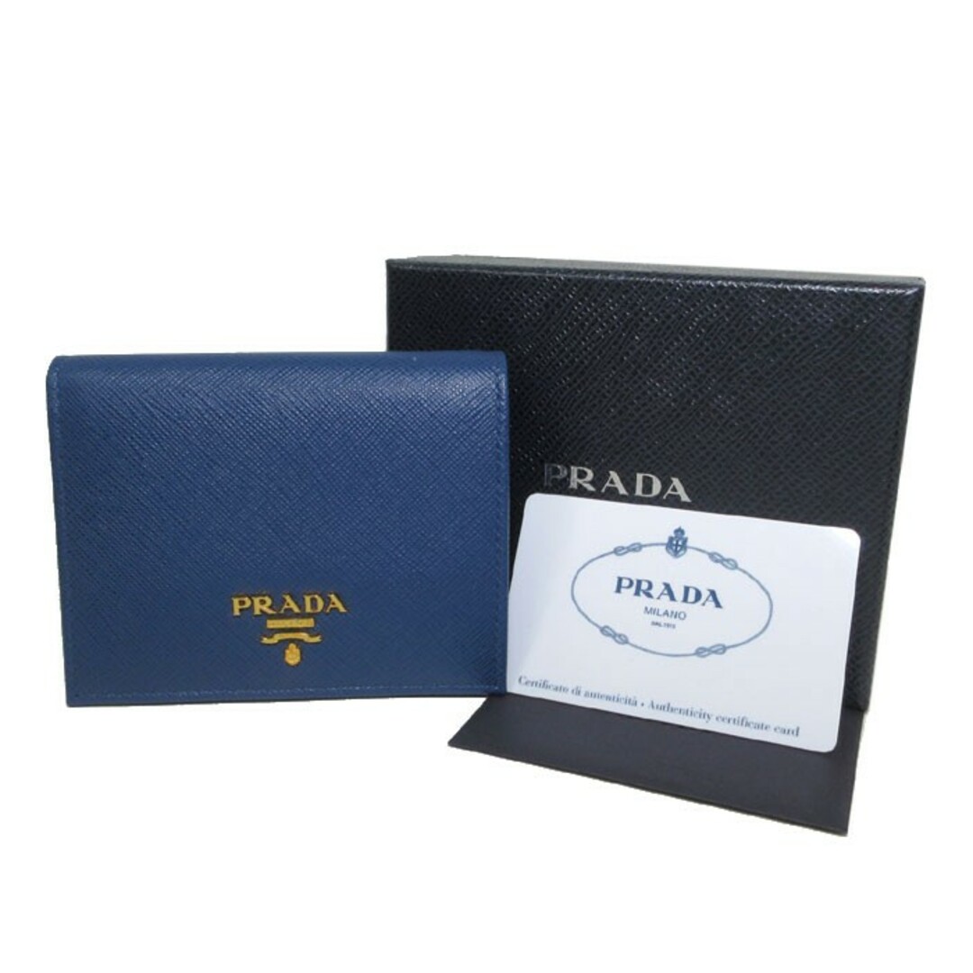 PRADA(プラダ)のPRADA 二つ折財布 1MV204-QWA-F0016 ブルー系 レディースのファッション小物(財布)の商品写真