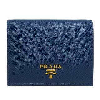 プラダ(PRADA)のPRADA 二つ折財布 1MV204-QWA-F0016 ブルー系(財布)