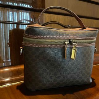 セリーヌ(celine)のCELINE バニティ　バッグ　ヴァニティバッグ　マカダム  ヴィンテージ(ハンドバッグ)