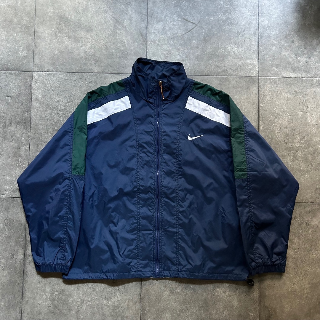 NIKE - 90s NIKE ナイキ ナイロンジャケット 白タグ ネイビー L NIKE - 90s NIKE ナイキ ナイロンジャケット 白タグ ネイビー L