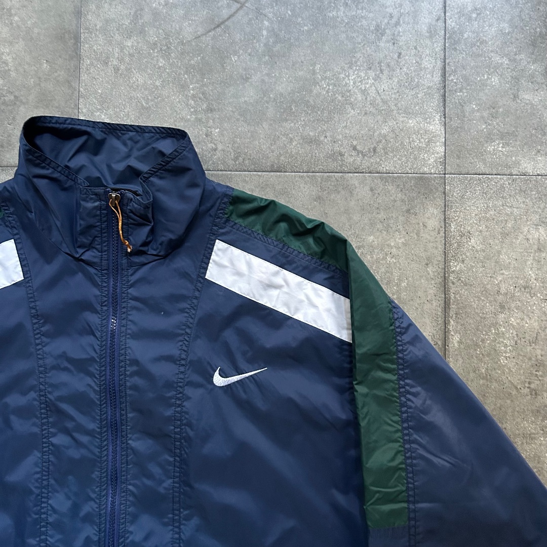 NIKE - 90s NIKE ナイキ ナイロンジャケット 白タグ ネイビー L NIKE - 90s NIKE ナイキ ナイロンジャケット 白タグ ネイビー L
