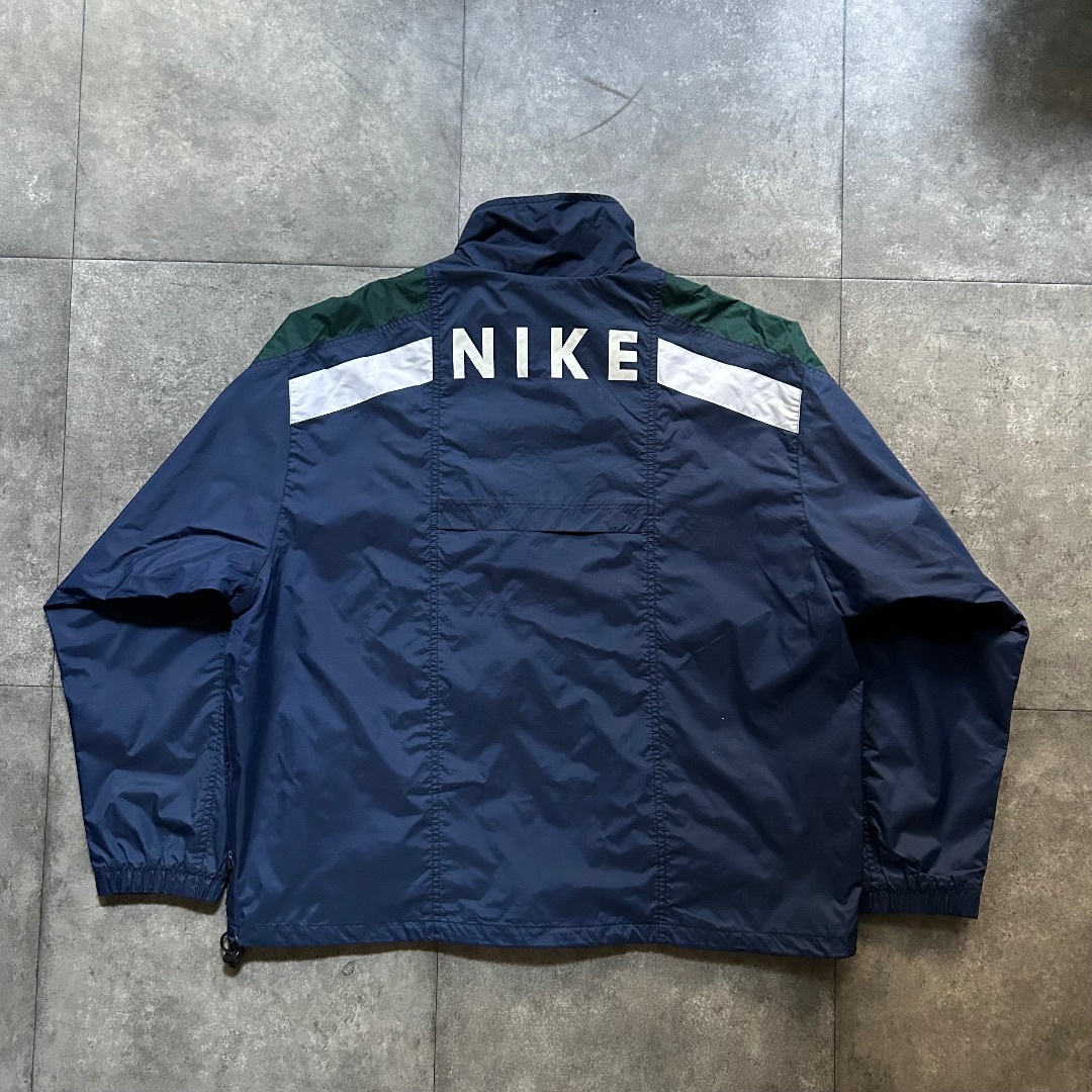 NIKE(ナイキ)の90s NIKE ナイキ ナイロンジャケット 白タグ ネイビー L メンズのジャケット/アウター(ナイロンジャケット)の商品写真