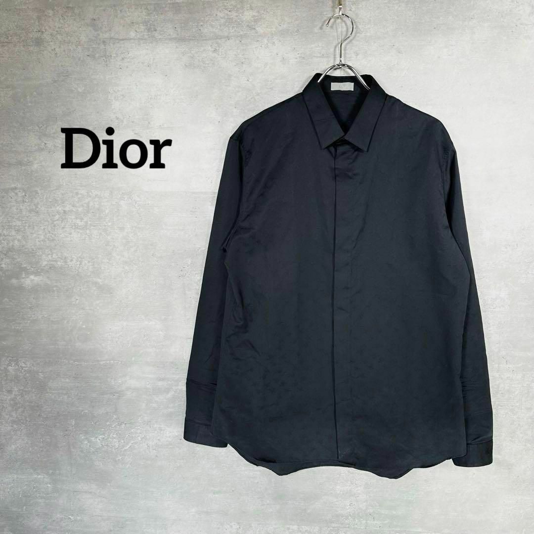 『Dior』 ディオール (42) 蜂柄 ジャガード シャツ素材コットンナイロン