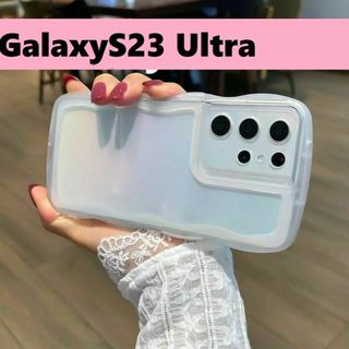 ギャラクシー(Galaxy)のGalaxyS23 Ultra ウェーブエッジ なみなみ　可愛いケース(Androidケース)