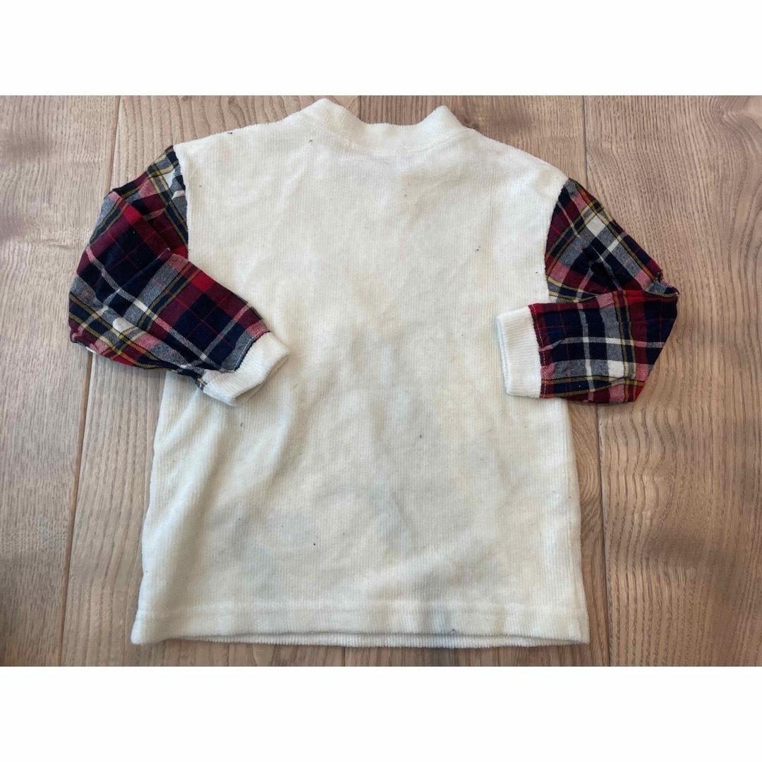 kladskap(クレードスコープ)のkladskap チェック袖　カットソー　90センチ キッズ/ベビー/マタニティのキッズ服男の子用(90cm~)(Tシャツ/カットソー)の商品写真