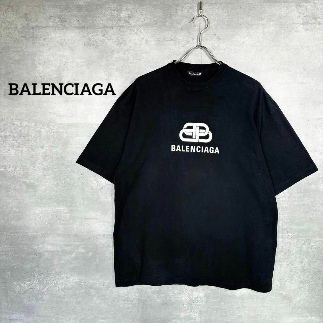 『BALENCIAGA』 バレンシアガ (XS) BBロゴ Tシャツ素材コットン