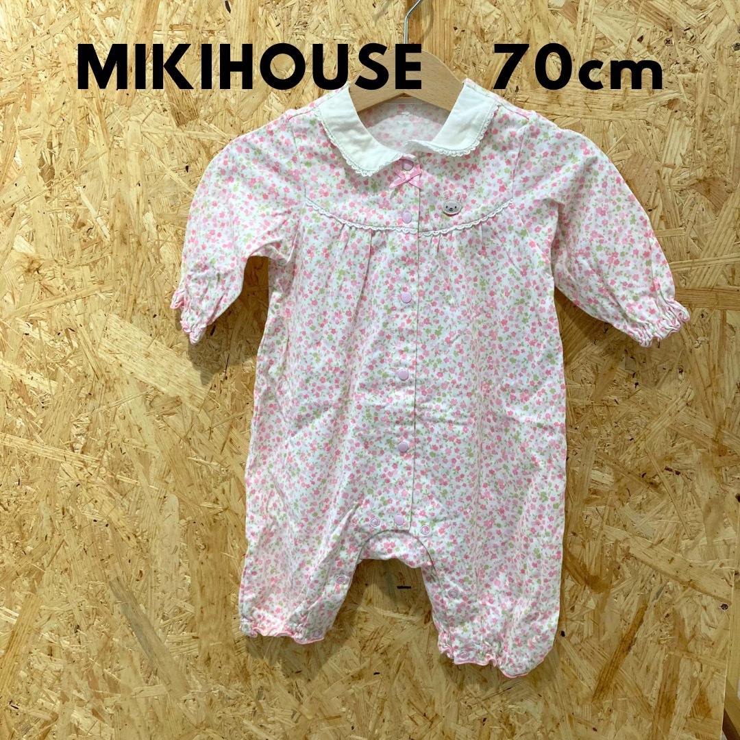 mikihouse(ミキハウス)のミキハウス　mikihouse ロンパース　カバーオール　70cm キッズ/ベビー/マタニティのベビー服(~85cm)(ロンパース)の商品写真