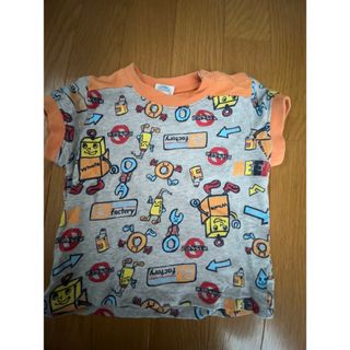 男の子　Tシャツ　ロボット総柄　綿100(Tシャツ/カットソー)