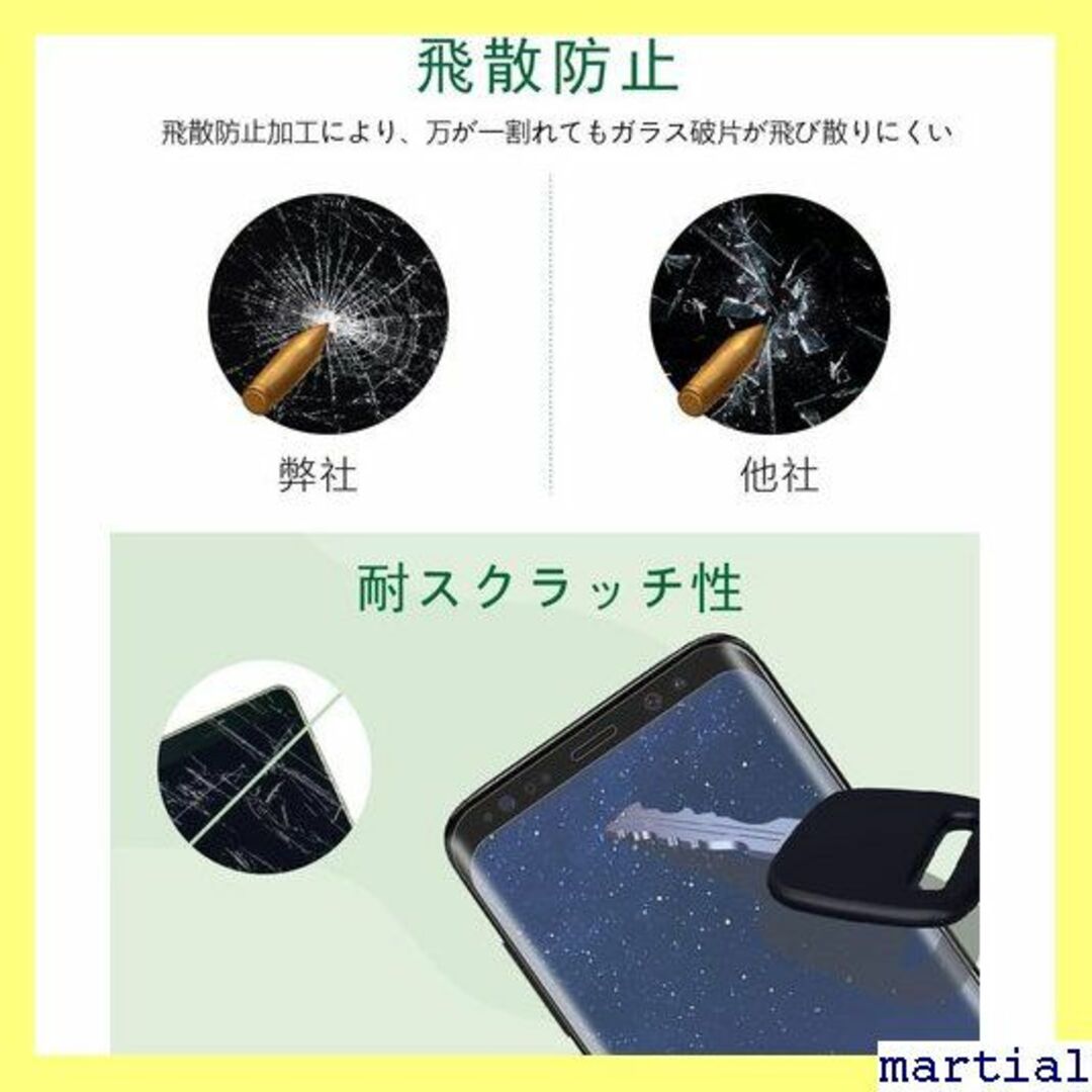 ☆ 2枚セット For Galaxy S8 ガラスフィルム 度 気泡ゼロ 604 スマホ/家電/カメラのスマホ/家電/カメラ その他(その他)の商品写真