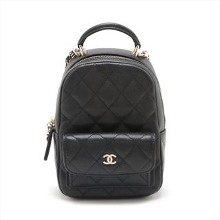 シャネル(CHANEL)のシャネル  キャビアスキン  ブラック レディース リュック・デイパック(リュック/バックパック)