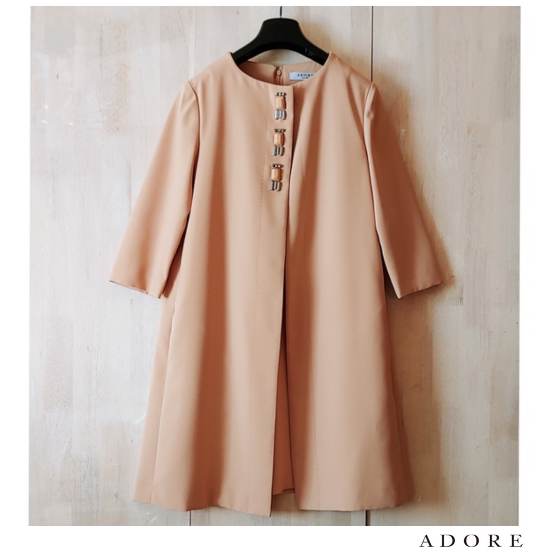 ADORE(アドーア)の◆幻◆ 希少新品 定価4.8万円 ADORE ビジューレイヤードワンピース レディースのワンピース(ひざ丈ワンピース)の商品写真