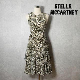 ステラマッカートニー(Stella McCartney)の極美品 STELLA McCARTNEY シルク100％ ノースリーブワンピース(ひざ丈ワンピース)