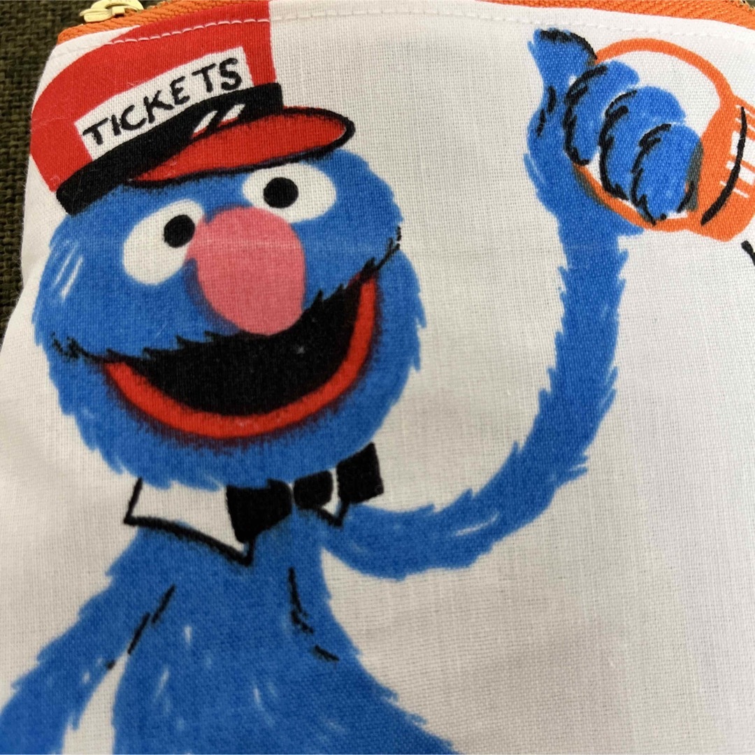 SESAME STREET(セサミストリート)のSALE⭐️セサミ ぺたんこポーチ(深め) ハンドメイドのファッション小物(ポーチ)の商品写真