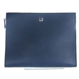 ダンヒル(Dunhill)のダンヒル dunhill 美品 クラッチバッグ セカンド ジップ レザー 紺 鞄(セカンドバッグ/クラッチバッグ)