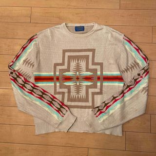 ペンドルトン(PENDLETON)の70s 米国製 Pendleton ペンドルトン 綿 コットン ニット セーター(ニット/セーター)