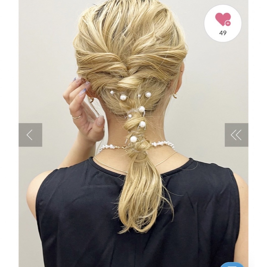 Lattice(ラティス)のラティス ✨ パール uピンセット(10p) レディースのヘアアクセサリー(ヘアピン)の商品写真