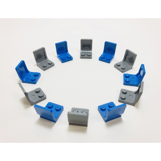 レゴ(Lego)の【新品未使用】レゴ　LEGO イス　椅子　12個　ブルー　ダークグレー(知育玩具)