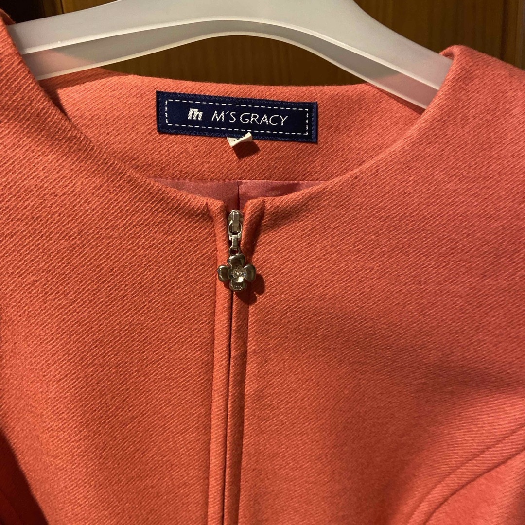 M'S GRACY(エムズグレイシー)のエムズグレイシー　ダブルジップウールコート レディースのジャケット/アウター(ロングコート)の商品写真