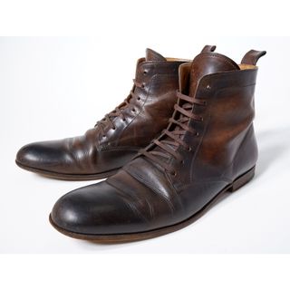 マーガレットハウエル(MARGARET HOWELL)のMARGARET HOWELL/マーガレットハウエル イタリア製 プレミアムライン LEATHER ANKLE BOOTS レースアップアンクルブーツ【37（23.5-24.0cm）】【LFWA73856】(その他)