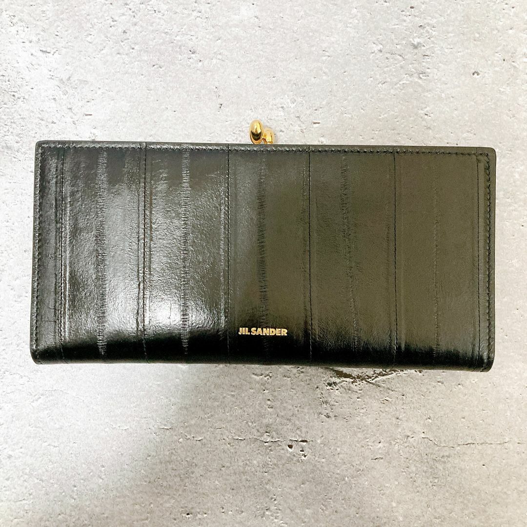 Jil Sander(ジルサンダー)の定価¥152,900 JIL SANDER ヌタウナギの革 長財布 イタリア製 レディースのファッション小物(財布)の商品写真