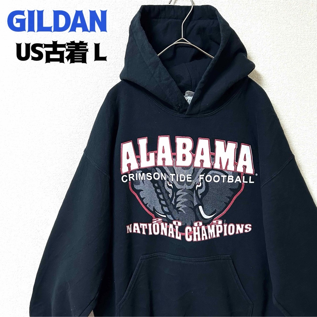 GILDAN(ギルタン)のUS古着 ギルダン スウェットパーカー NCAA カレッジ アラバマ大 アメフト メンズのトップス(パーカー)の商品写真