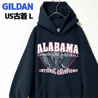 ギルタン(GILDAN)のUS古着 ギルダン スウェットパーカー NCAA カレッジ アラバマ大 アメフト(パーカー)