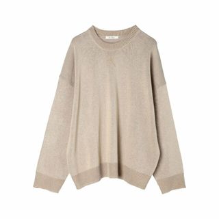 グリーンパークス(green parks)の【ベージュ】AND SEARCH オーバーサイズニット 24SS/長袖/ヴィンテージライク(ニット/セーター)