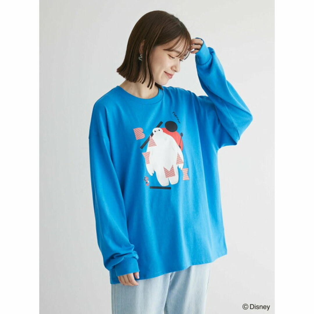 green parks(グリーンパークス)の【ブルー】ベイマックス/プリントロンTEE 24SS/Disney レディースのトップス(カットソー(長袖/七分))の商品写真