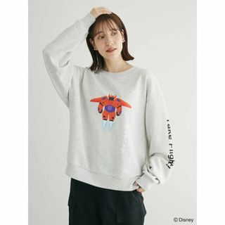 グリーンパークス(green parks)の【杢ホワイト】ベイマックス/グラフィック裏毛プルオーバーII 24SS/Disney(カットソー(長袖/七分))