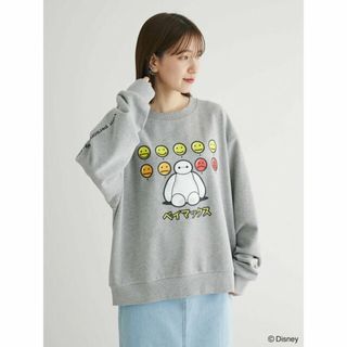 グリーンパークス(green parks)の【杢グレー】ベイマックス/グラフィック裏毛プルオーバーII 24SS/Disney(カットソー(長袖/七分))