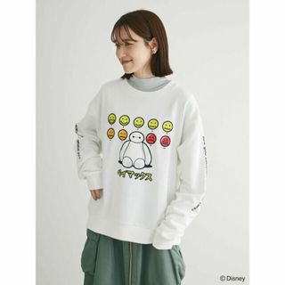 グリーンパークス(green parks)の【ホワイト】ベイマックス/グラフィック裏毛プルオーバー 24SS/Disney(カットソー(長袖/七分))