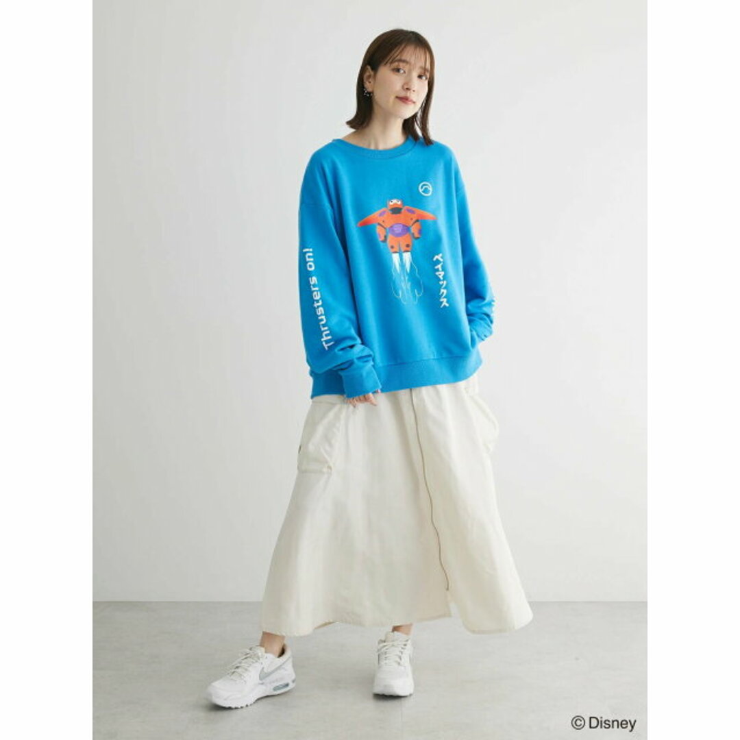 green parks(グリーンパークス)の【ブルー】【F】ベイマックス/グラフィック裏毛プルオーバー 24SS/Disney レディースのトップス(カットソー(長袖/七分))の商品写真