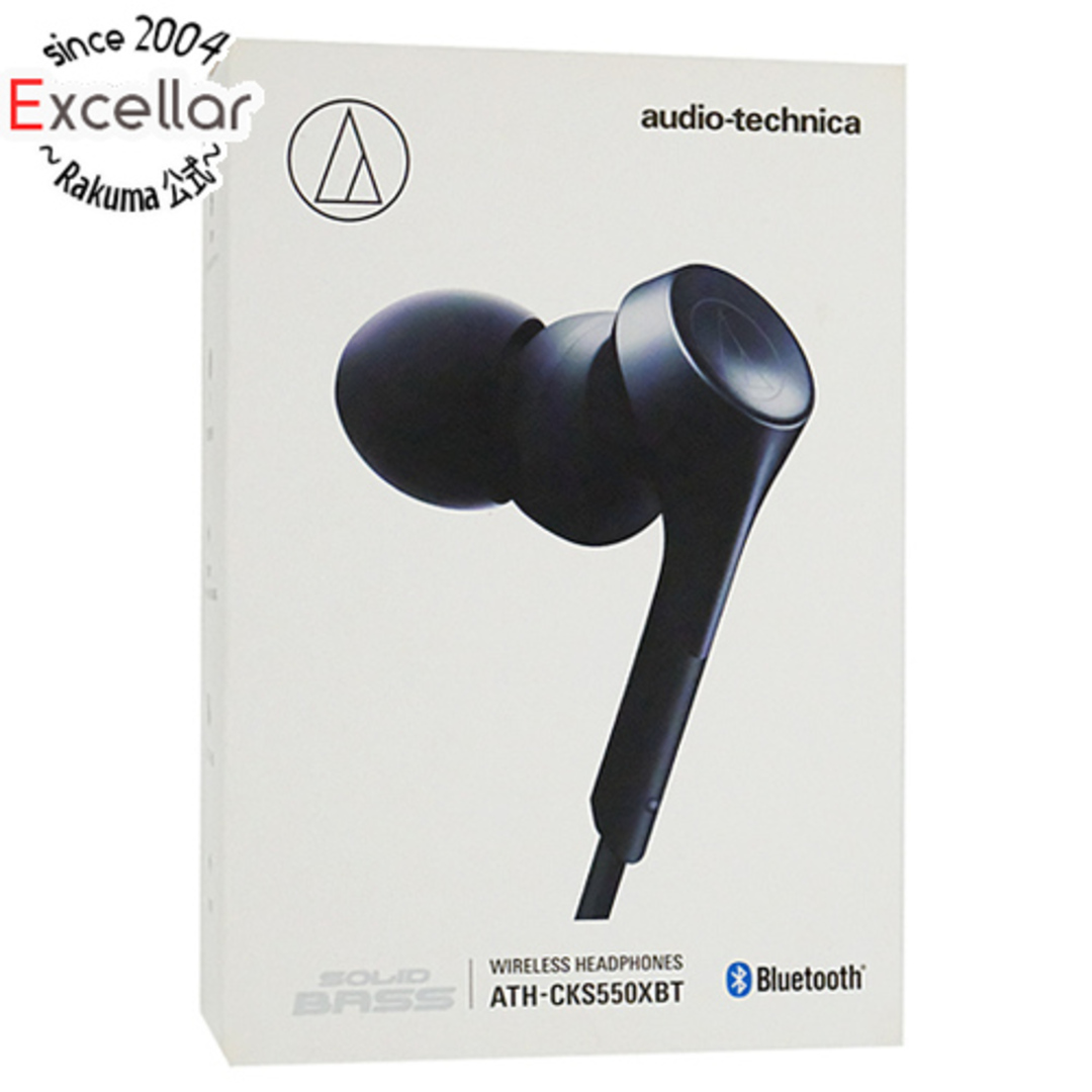 audio-technica(オーディオテクニカ)のaudio-technica　ワイヤレスヘッドホン SOLID BASS　ATH-CKS550XBT BK　ブラック　修理品 元箱あり スマホ/家電/カメラのオーディオ機器(ヘッドフォン/イヤフォン)の商品写真