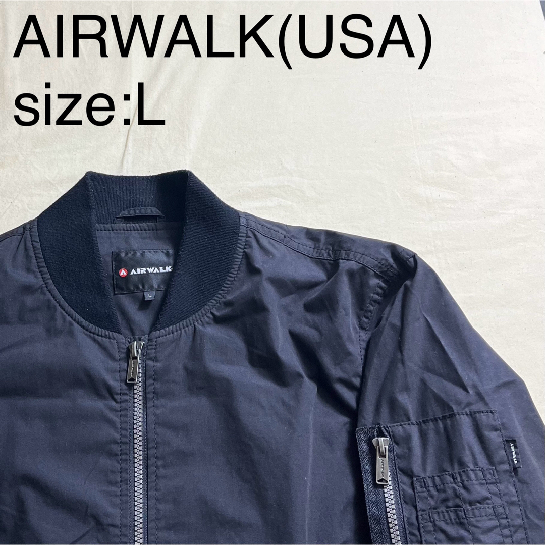 AIRWALK(エアウォーク)のAIRWALK(USA)ビンテージMA-1ボンバージャケット メンズのジャケット/アウター(フライトジャケット)の商品写真