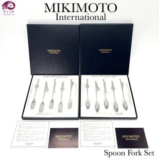 ミキモト(MIKIMOTO)のミキモト 楽器モチーフ パール付き スプーン フォーク カトラリーセット 10本(カトラリー/箸)