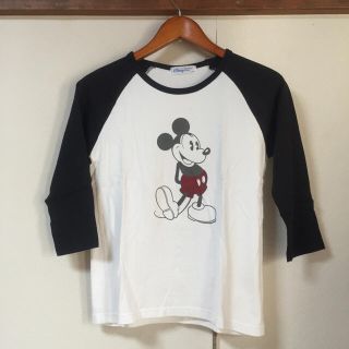 ディズニー(Disney)の美品 ディズニーランド  ディズニーシー ラグランTシャツ ミッキー 七分袖(Tシャツ(長袖/七分))