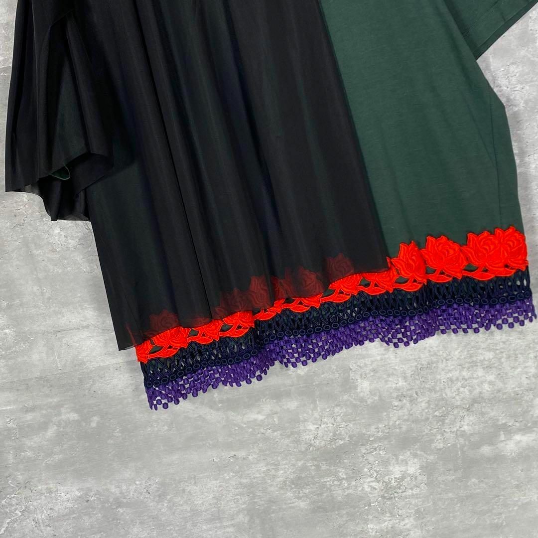 kolor(カラー)の『kolor』カラー (1) レース切り替え ドッキング 半袖Tシャツ レディースのトップス(Tシャツ(半袖/袖なし))の商品写真