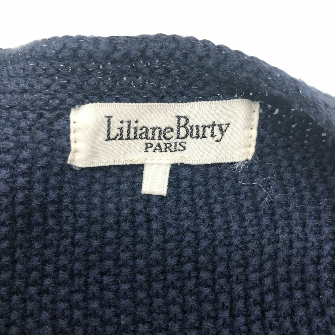 Liliane Burty(リリアンビューティ)の美品 リリアンビューティー ニット セーター ネイビー 日本製 レディースのトップス(ニット/セーター)の商品写真