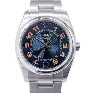 ロレックス(ROLEX)のロレックス エアキング M番 114200 ROLEX 腕時計 ブルーコンセントリック文字盤(腕時計(アナログ))