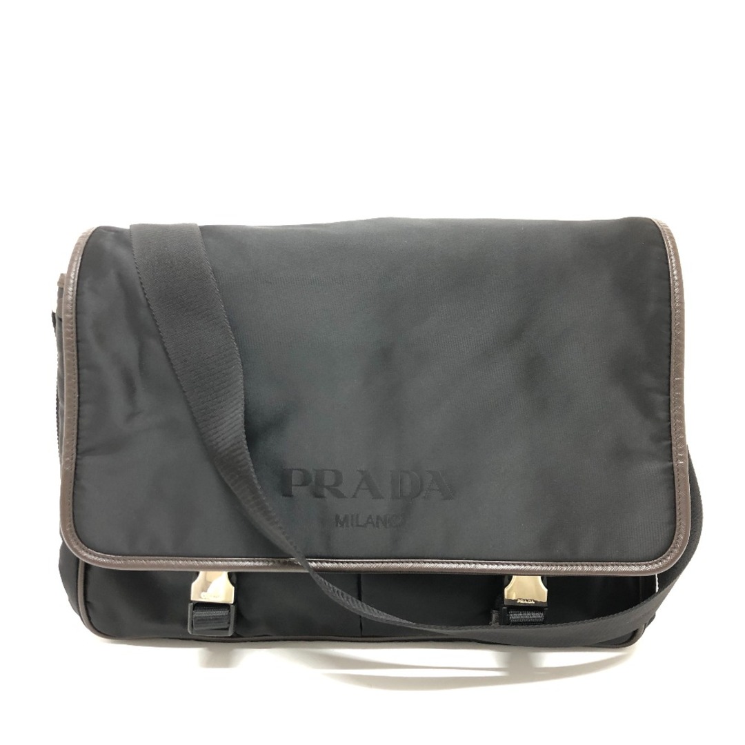 プラダ PRADA メッセンジャーバッグ VA0793 カバン 斜め掛けバック ショルダーバッグ ナイロン ブラックファスナーポケットx1内側