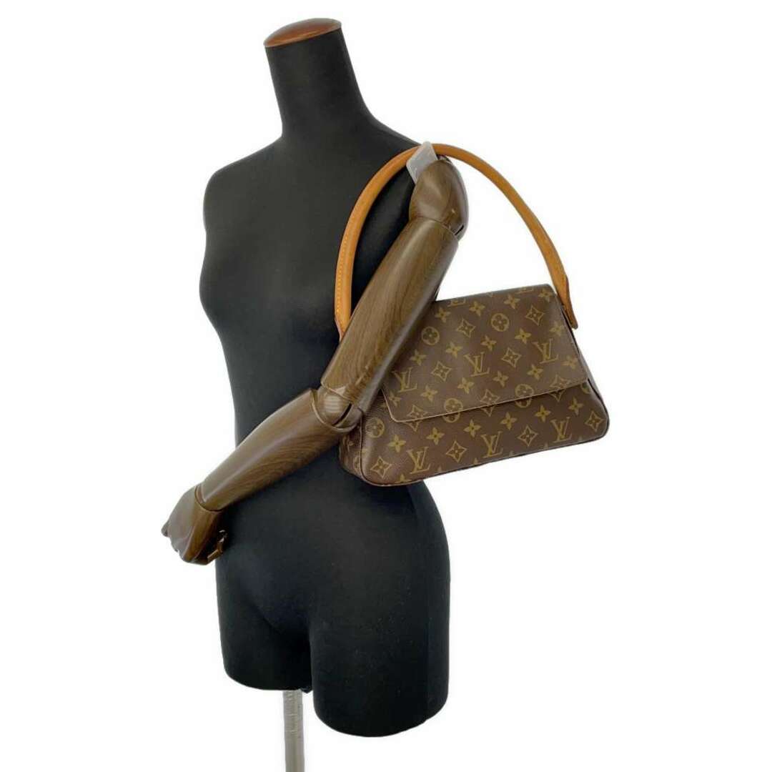 マグネット式内側美品 ルイ ヴィトン モノグラム ミニルーピング M51147 ハンドバッグ バッグ LV 0015  LOUIS VUITTON