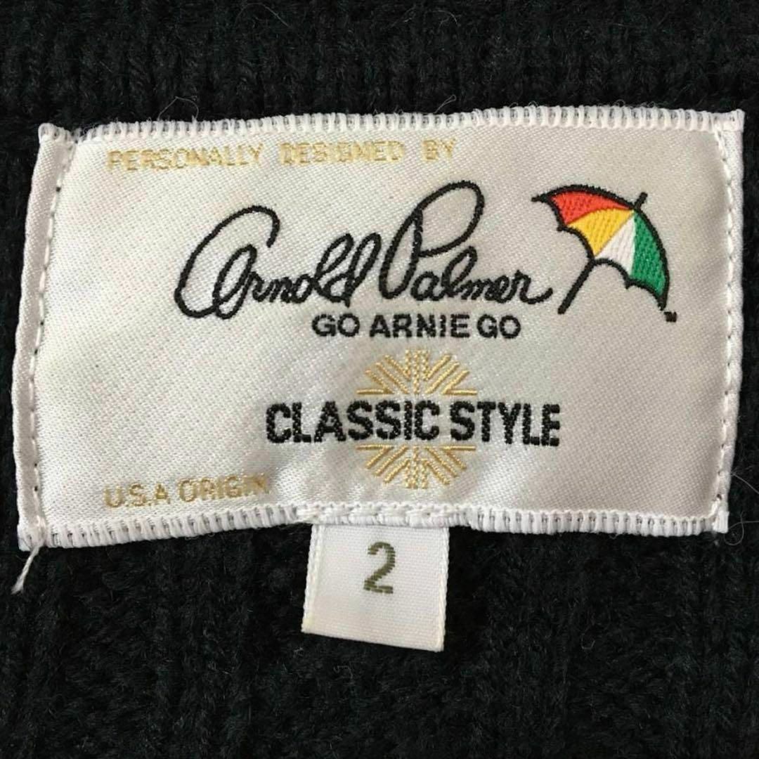 Arnold Palmer(アーノルドパーマー)のarnold palmer ケーブル編み フィッシャーマン ニットセーター 紺 メンズのトップス(ニット/セーター)の商品写真